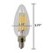 Sunlite 80635-SU Antique Filament LED 4W 2700K E12 Chandelier Light Bulb